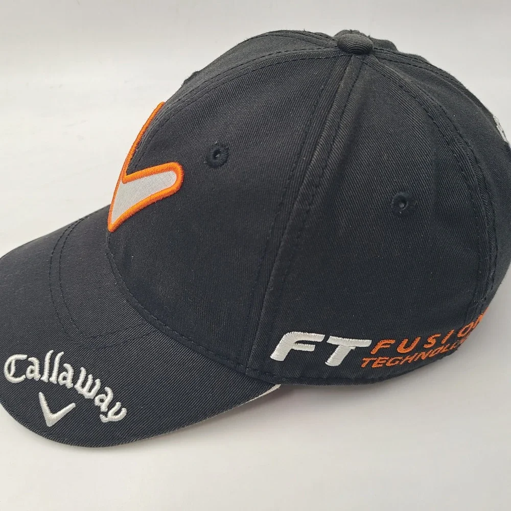 Callaway Hat Adjustable Black Orange FT Fusion Technology Tour i Series Golf Men